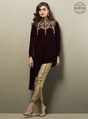 Zainab Chottani Maroon hematite Swarovski 2020