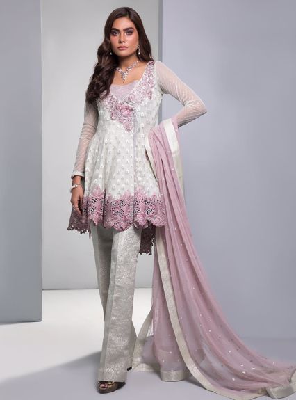 Zainab Chottani Amethyst Mint Luxury Pret 2020