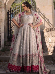 Zainab Chottani Ivory anarkali Bridal 2020