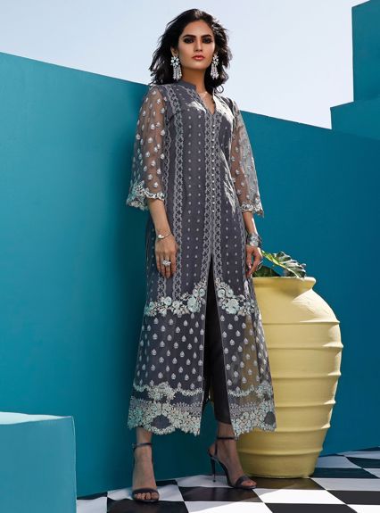 Zainab Chottani Silver Graphite Luxury Pret 2020