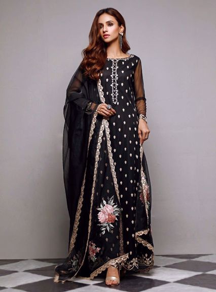Zainab Chottani Black Rosaline Luxury Pret 2020