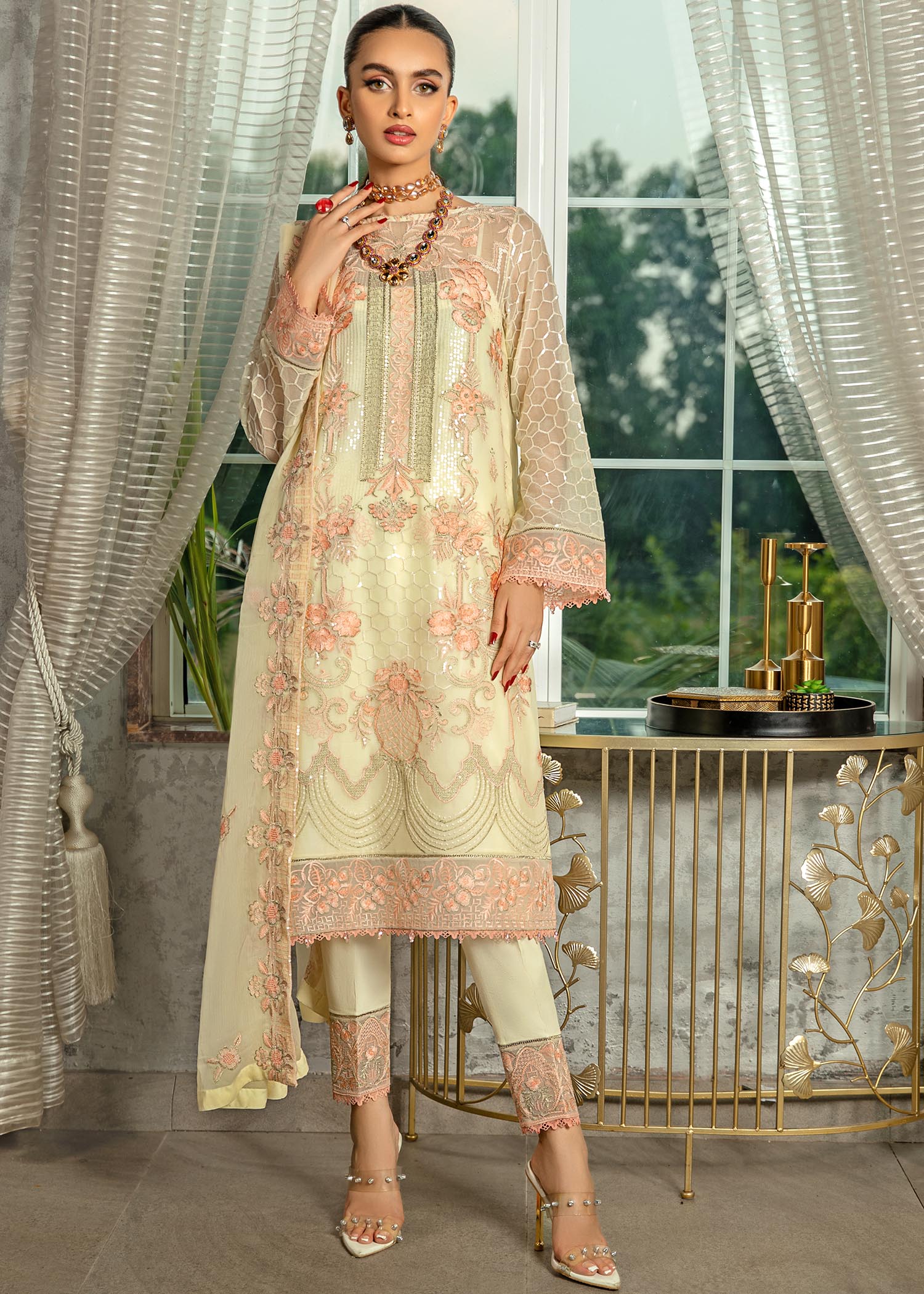 Meeral D-05 Jasmine Lamhey Chiffon Collection