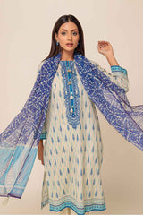 Bonanza Satrangi Blue Trees Lawn Collection Vol 1