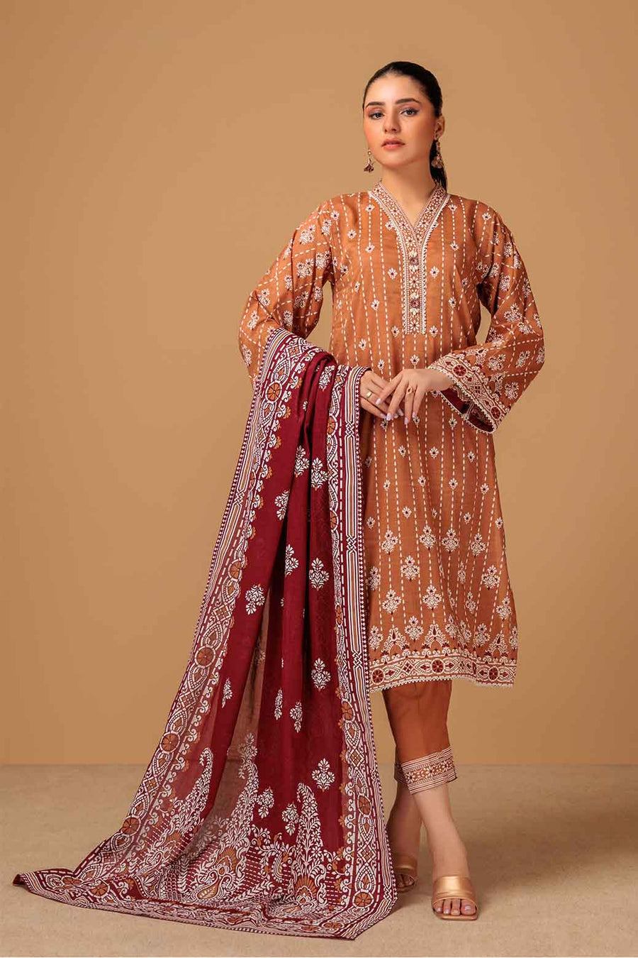 Bonanza Satrangi Baked Clay Lawn Collection Vol 1