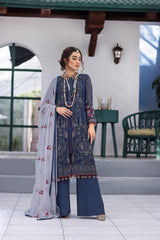 Flossie December Sky Kuch Khas Chiffon Vol 9 2021