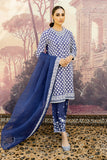 Cross Stitch Royal Blue-3pc Luxe Pret Collection 2022