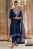 Cross Stitch Cobalt Bloom Mahiri Emb Lawn