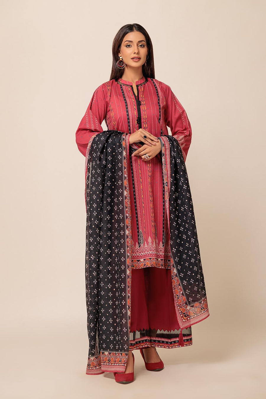 Bonanza Satrangi Crimson Lawn Collection Vol 1