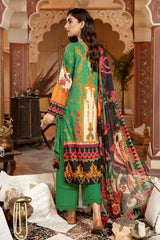 Zebaish Green Rose Schiffli Embroidered Lawn 2022