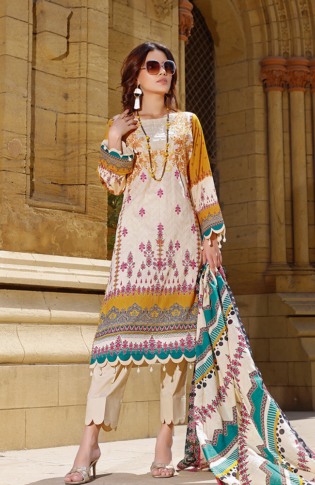 Al Zohaib RDEL-22-04 Rung Digital Embroidered Lawn 2022 – Sara Clothes
