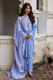 Cross Stitch Cosmic Sky - 3pc Linen Printed Khaddar & Linen Collection