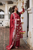 Cross Stitch Scarlet Sage - 3pc Linen Embroidered Khaddar & Linen Collection