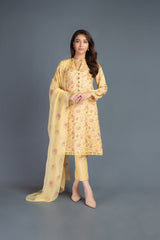 Bareeze Garden View Mc656 Yellow Dress