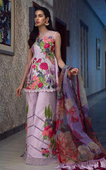 Asifa and Nabeel 1-L Lavender Love Luxury Lawn Vol 1 2021