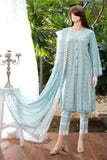 Saya Ice Blue Stitched Cotton 3 PCS