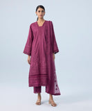 Sapphire U2TE-LX23V6-9 3 Piece Embroidered Cotton Satin Suit Winter Collection