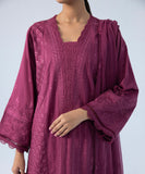 Sapphire U2TE-LX23V6-9 3 Piece Embroidered Cotton Satin Suit Winter Collection