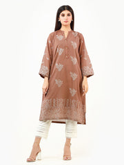 Edenrobe Women S Light Brown Pret EWTKE22 68128 Ready To Wear 2022