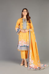 Bareeze Printed Pr52 Yellow Dress