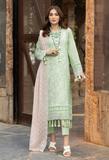 Adan Libas Laurel Green Fuchsia Embroidered Chikankari Lawn