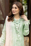 Adan Libas Laurel Green Fuchsia Embroidered Chikankari Lawn