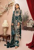 Adans Libas Forest Green Luxulia Embroidered Chiffon 2021