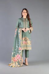 Bareeze Printed Pr66 Green Dress