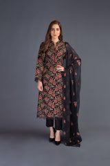 Bareeze Flowers Range Bnl840 Black Dress