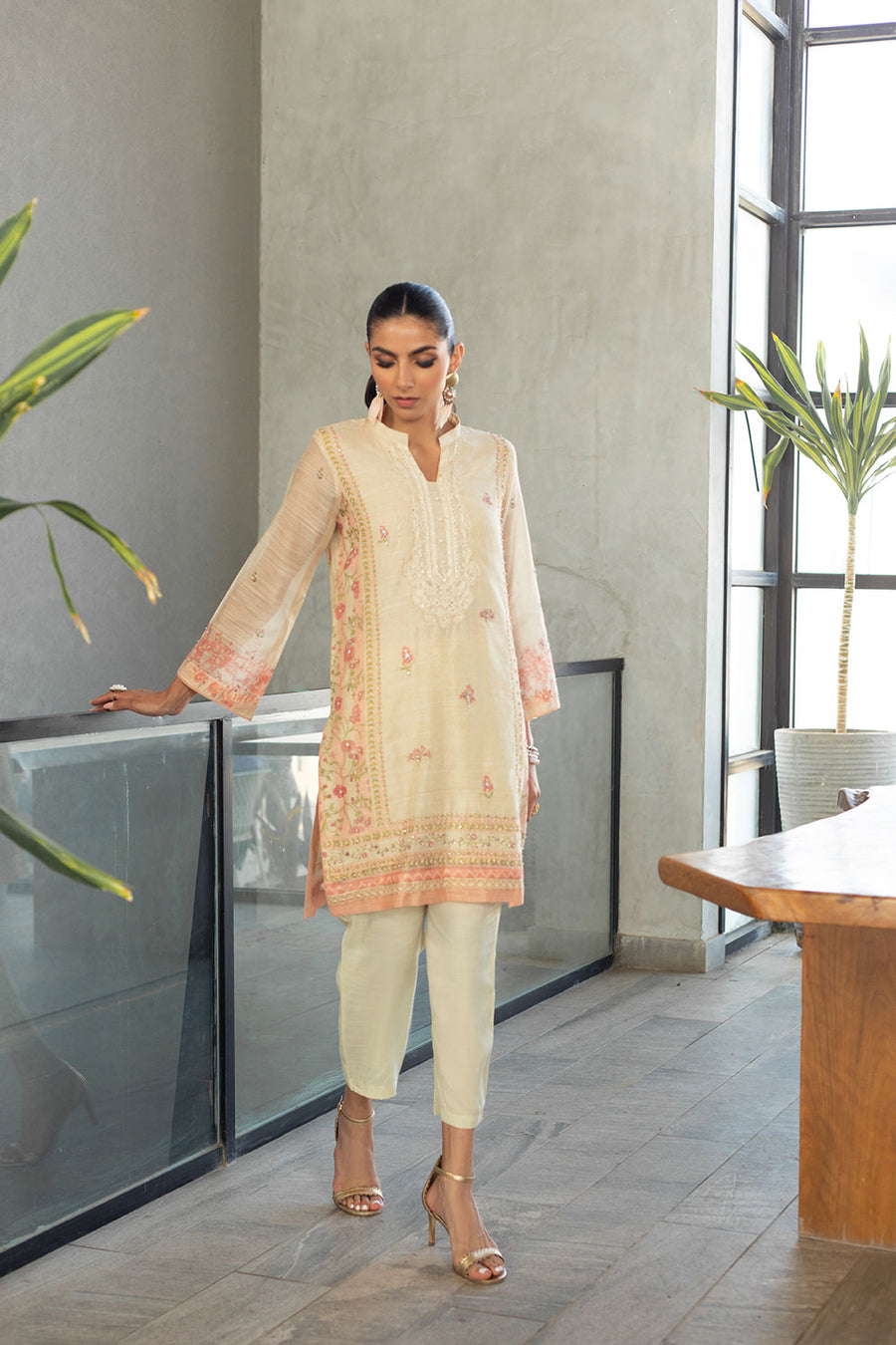 Dhanak SS24DA-2213 Beige Spring Summer Pret Collection 2024