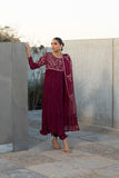 Dhanak DA-2367 Maroon Spring Summer Pret Collection 2024