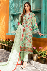 Jahanara J16-06 Pale Green Summer Lawn Vol VI 2022