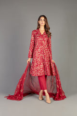 Bareeze Floral Harmony 1 Ch3366 Red Dress