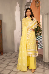 Bareeze Shadow Work 1 Er687 Yellow Dress