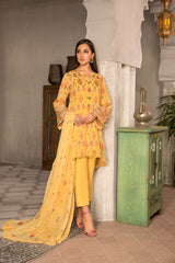 Bareeze Colors Of Ikat Bnl1020 Yellow Dress