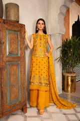 Bareeze Maah E Ro Ch3163 Mustard Dress