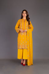 Bareeze Maah E Ro Ch3162 Mustard Dress