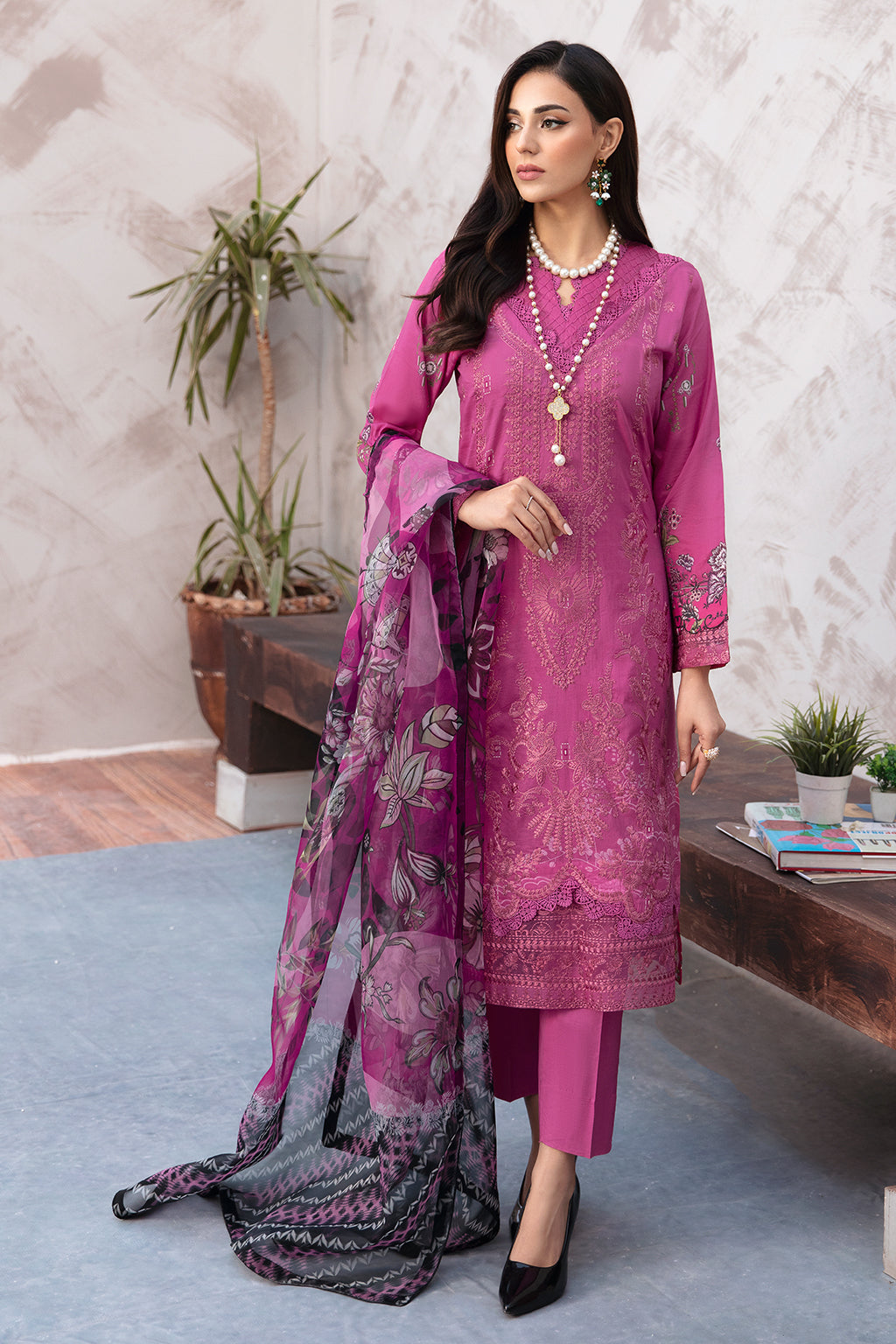 Ramsha L-909 Ghazal Embroidered Lawn Collection 2024