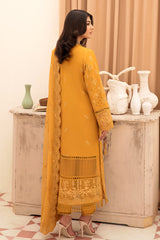 Afrozeh Goldenrod Chikankari Lawn