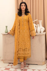 Afrozeh Goldenrod Chikankari Lawn