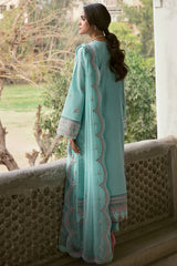 Afrozeh Crystal Cyan Lamhay Luxury Lawn Edition