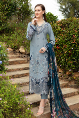 Ramsha Alice Blue Z-809 Andaaz Embroidered Lawn Collection 2024