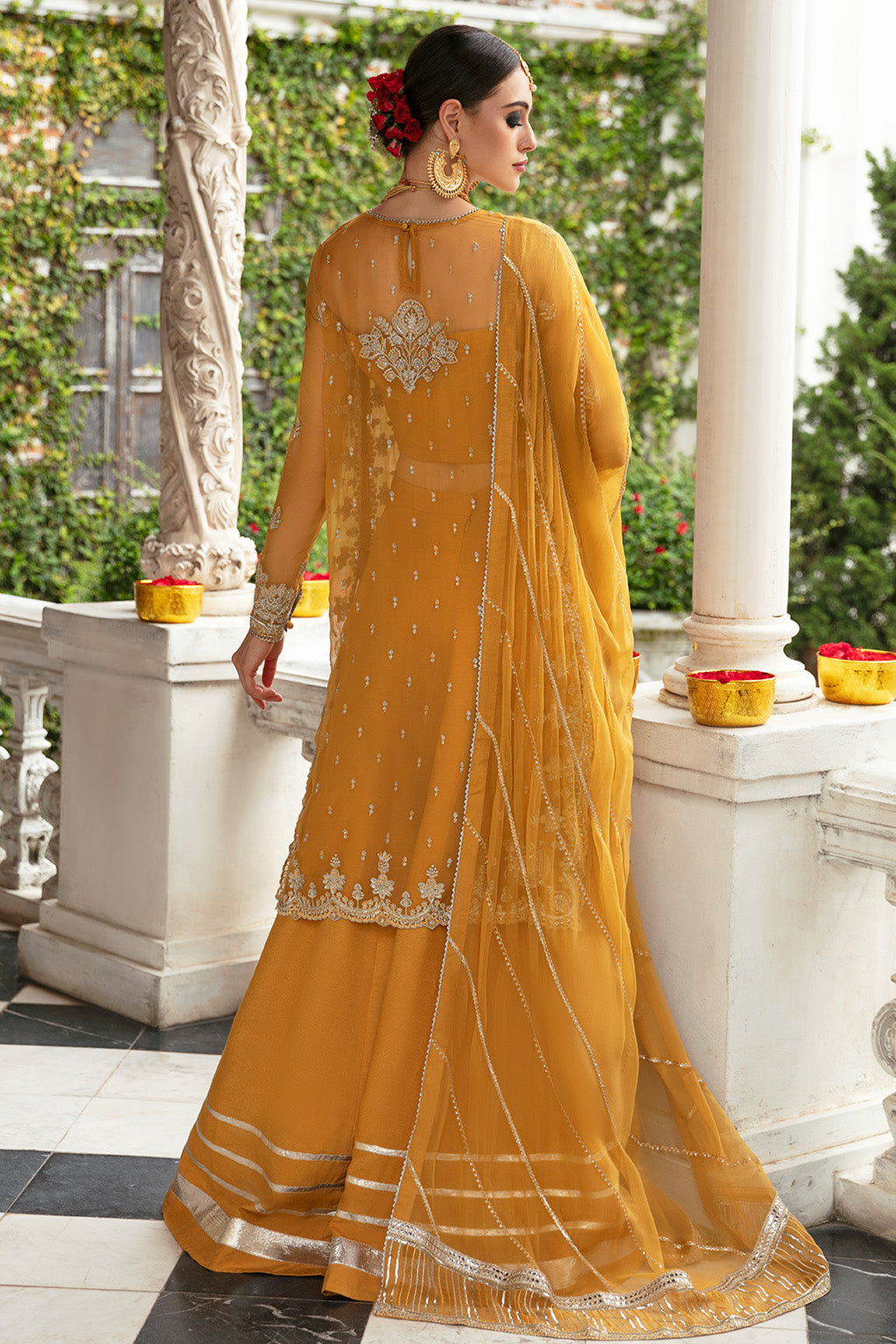 afrozeh orange dress Afrozeh Orange Maxi Dress