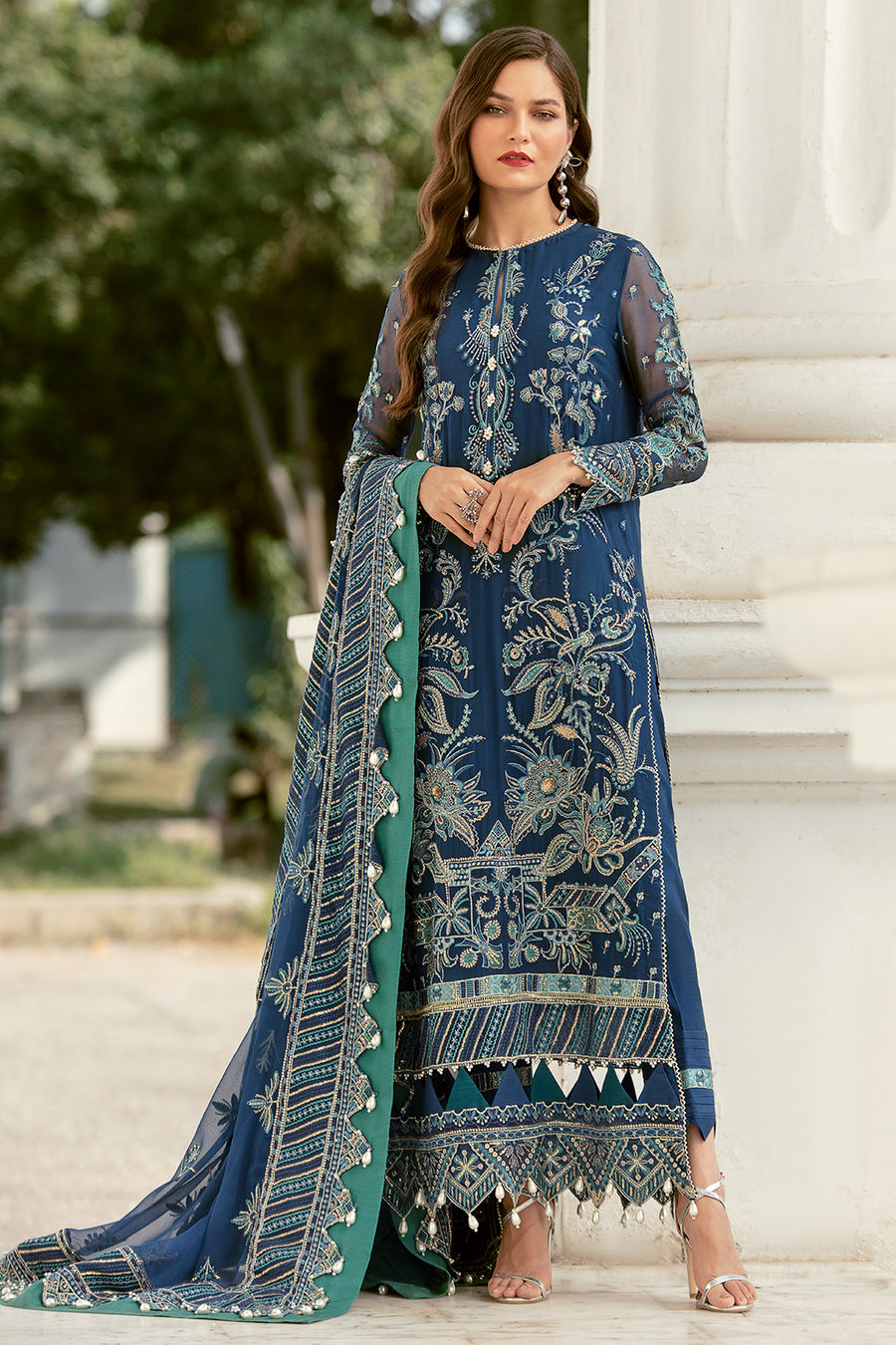 afrozeh blue dress Afrozeh Pakistan Lawn Suit