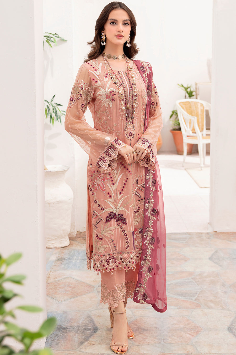 Ramsha A-702 Chevron Chiffon Collection Vol-7