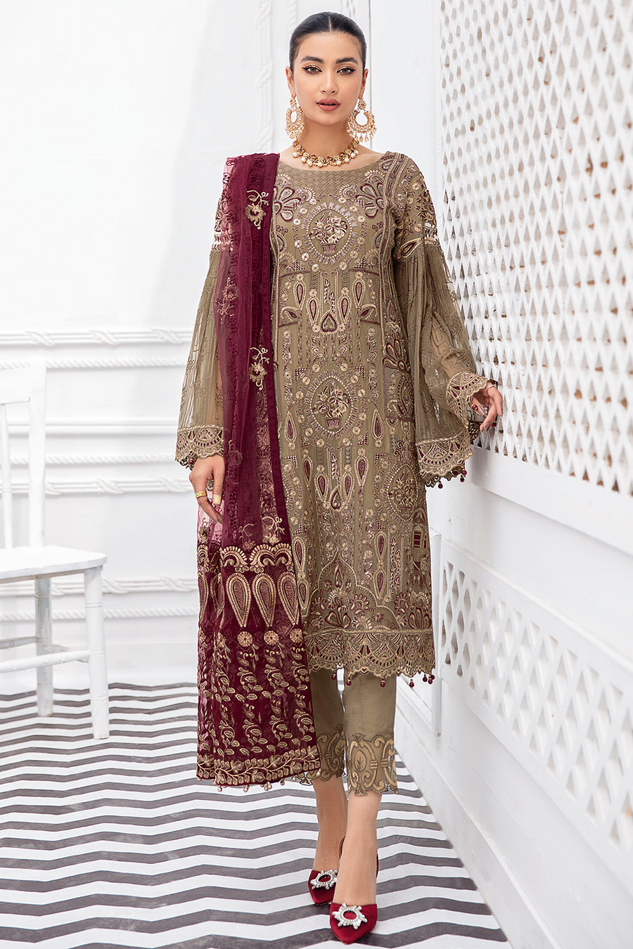 Ramsha D-801 Rangoon Chiffon Vol 8 2022