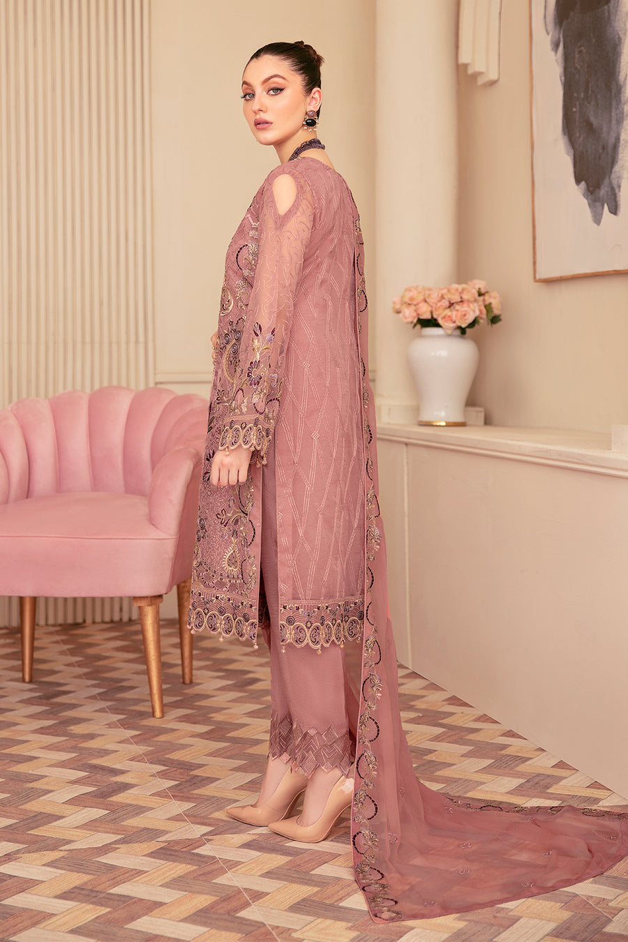 Ramsha M-605 Minhal Chiffon Collection Vol 6