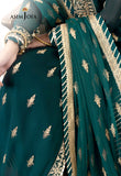 Asim Jofa Emerald Green, Georgette, Organza Jhilmil Collection