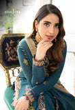 Asim Jofa Chanderi Cotton, Peacock Green Jhilmil Collection