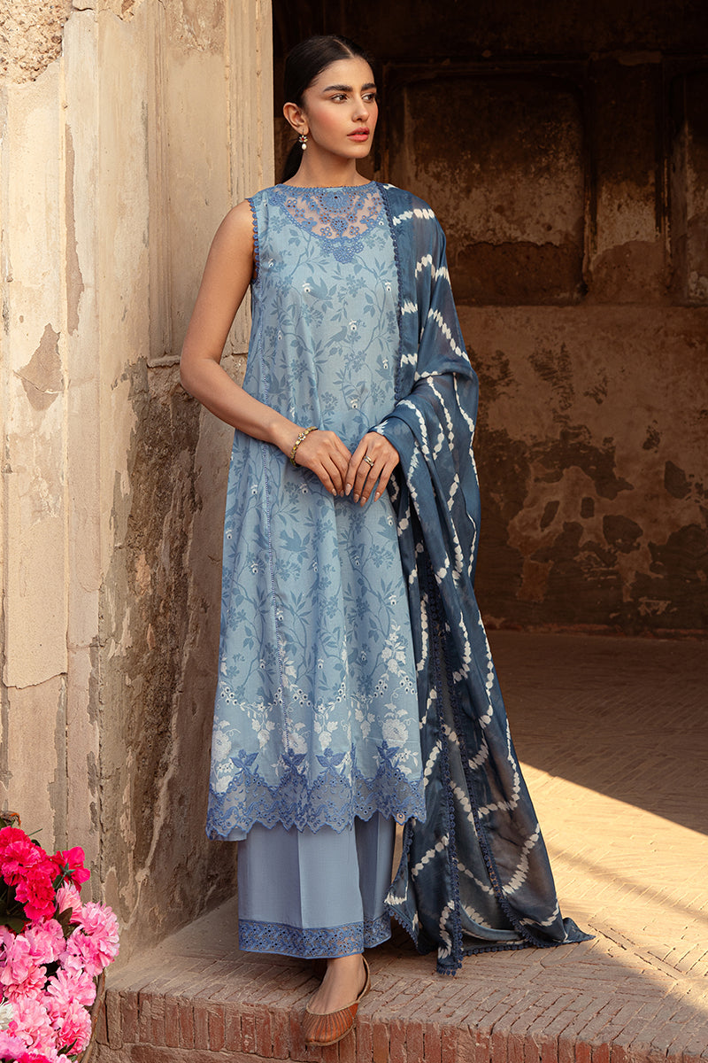 Cross Stitch Blue Sand Premium Lawn Collection 2024 – Sara Clothes