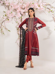 Edenrobe EWU21V2-20446 Rust Nayab Eid Collection 2022